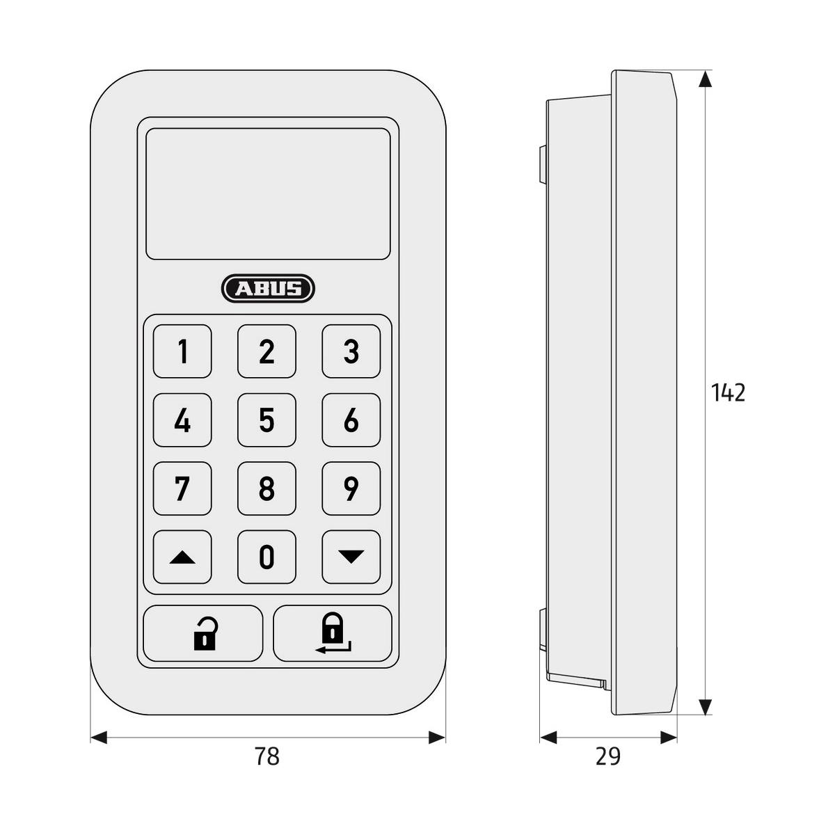 CLAVIER BLANC POUR CYLINDRE MOTORISÉ HOMETEC PRO