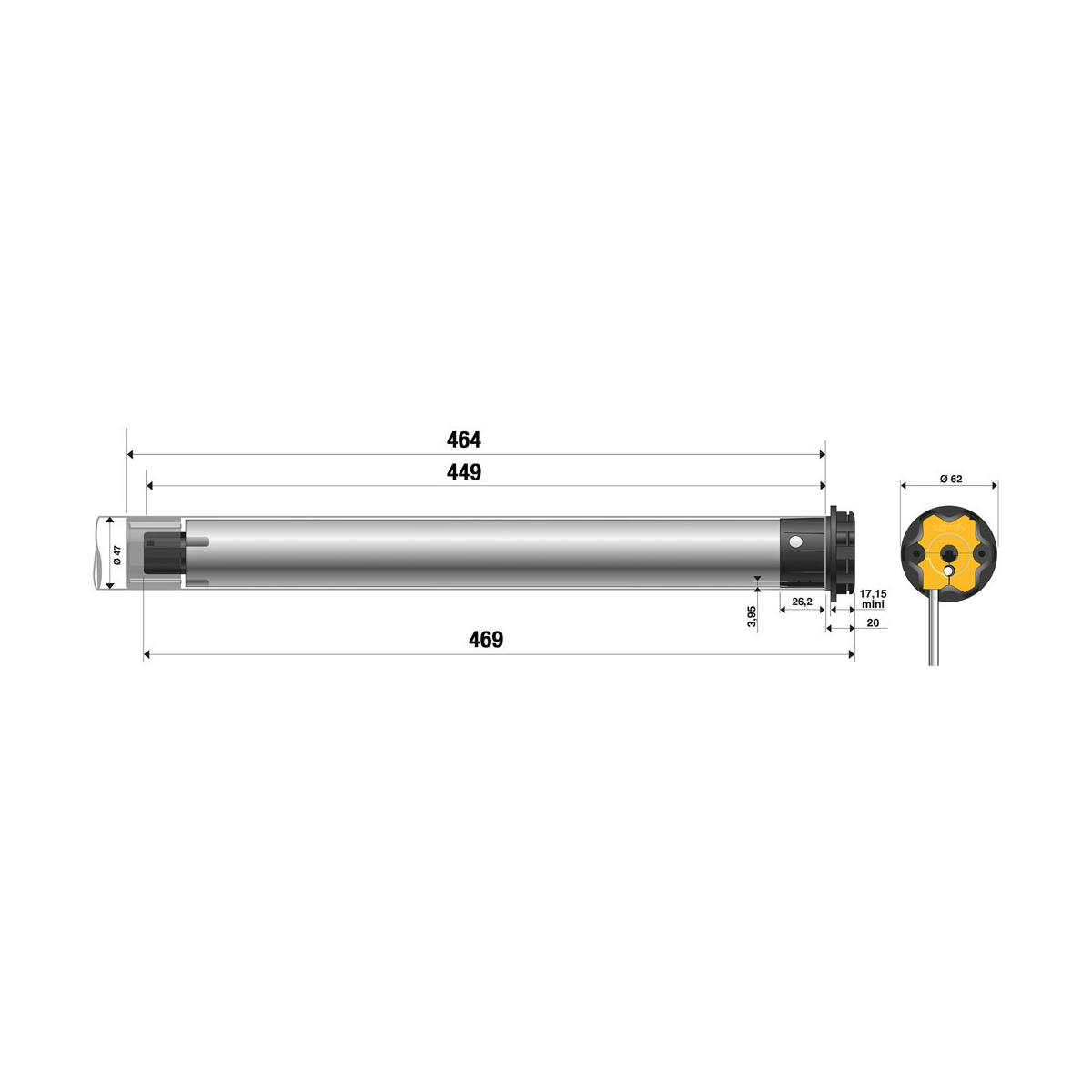 MOTEUR TUBULAIRE S&S0 RS100 io 6/17 VVF3M-BAR RADIO HYBRIDE POUR VOLET ROULANT