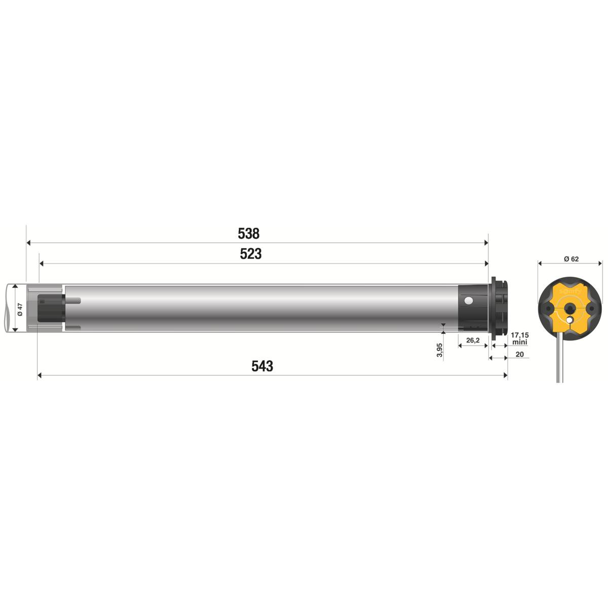 MOTEUR TUBULAIRE S&S0 RS100 io RADIO POUR VOLET ROULANT