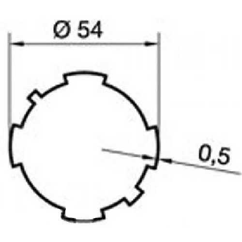 ADAPTATEUR ZF54 POUR MOTEUR TUBULAIRE Ø 50