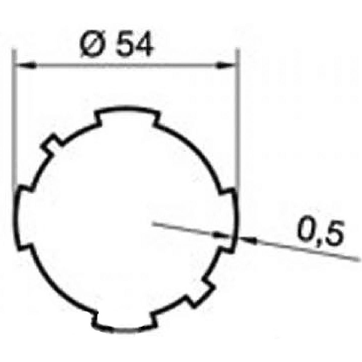 ADAPTATEUR ZF54 POUR MOTEUR TUBULAIRE Ø 50