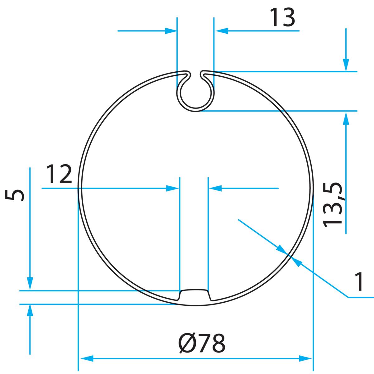 ADAPTATEUR ROND 78 POUR TM2 45