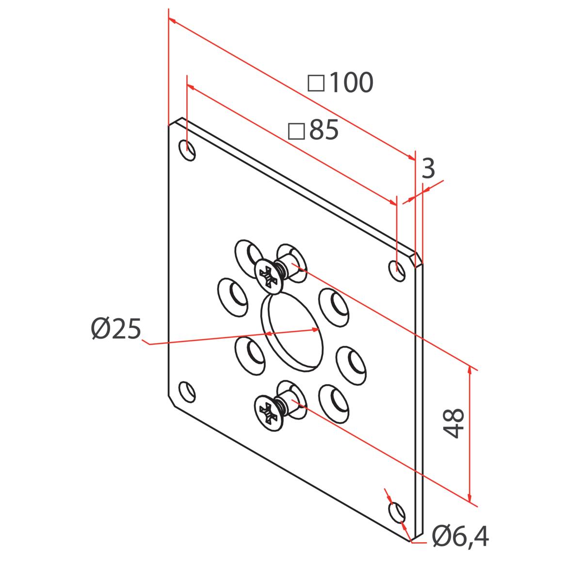 SUPPORT UNIVERSEL POUR MOTEUR TUBULAIRE À MANOEUVRE DE SECOURS