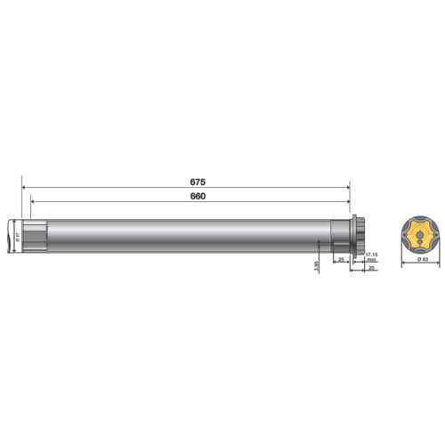 MOTEUR TUBULAIRE SUNEA 50 io 50/12 POUR STORES EXTÉRIEURS À TOILE ENROULABLE