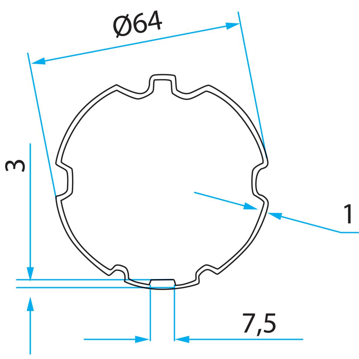 ADAPTATEUR ZF 64 POUR TM2 45