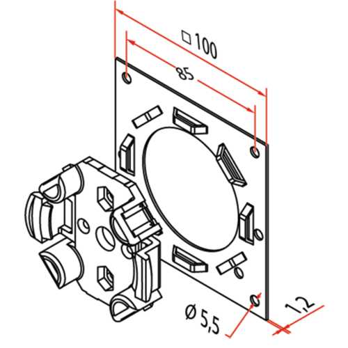 SUPPORT POUR MOTEUR DE VOLET ROULANT