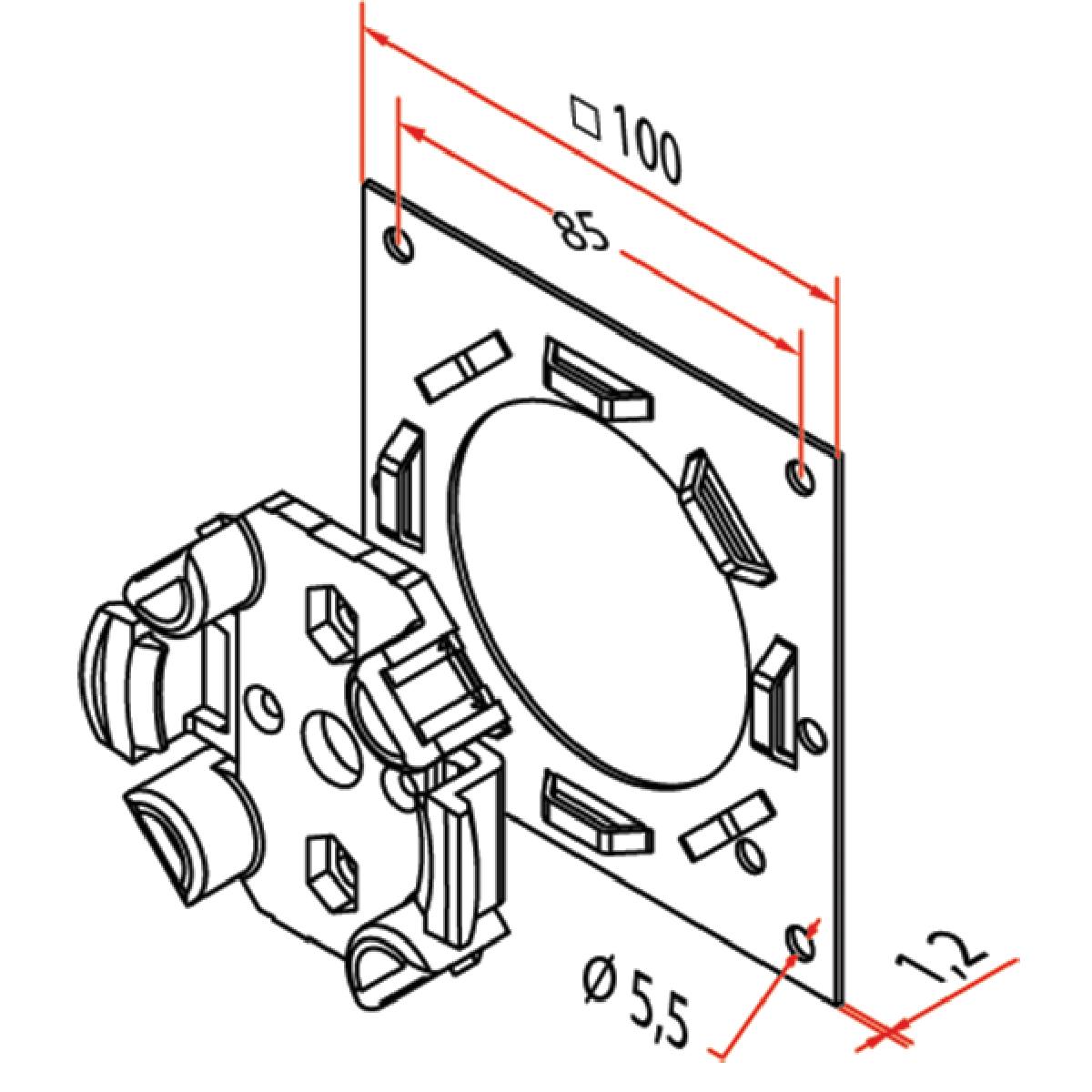 SUPPORT POUR MOTEUR DE VOLET ROULANT