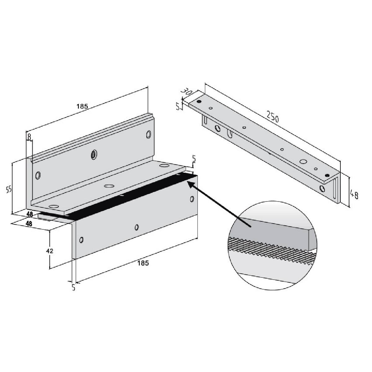 ÉQUERRE EN L+Z POUR VENTOUSE BVA300