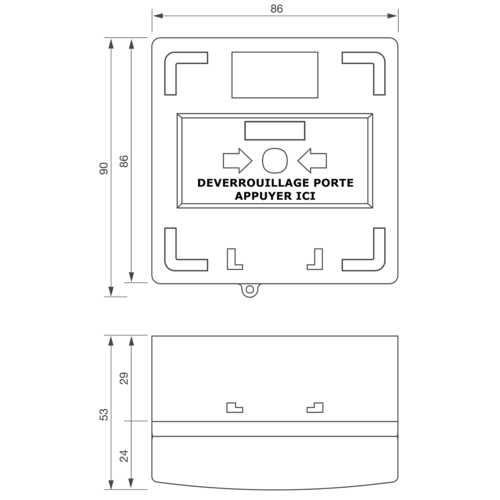 DÉCLENCHEUR MANUEL 1 CONTACT