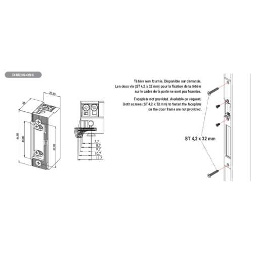 GÂCHE ÉLECTRIQUE SÉRIE S  À ÉMISSION