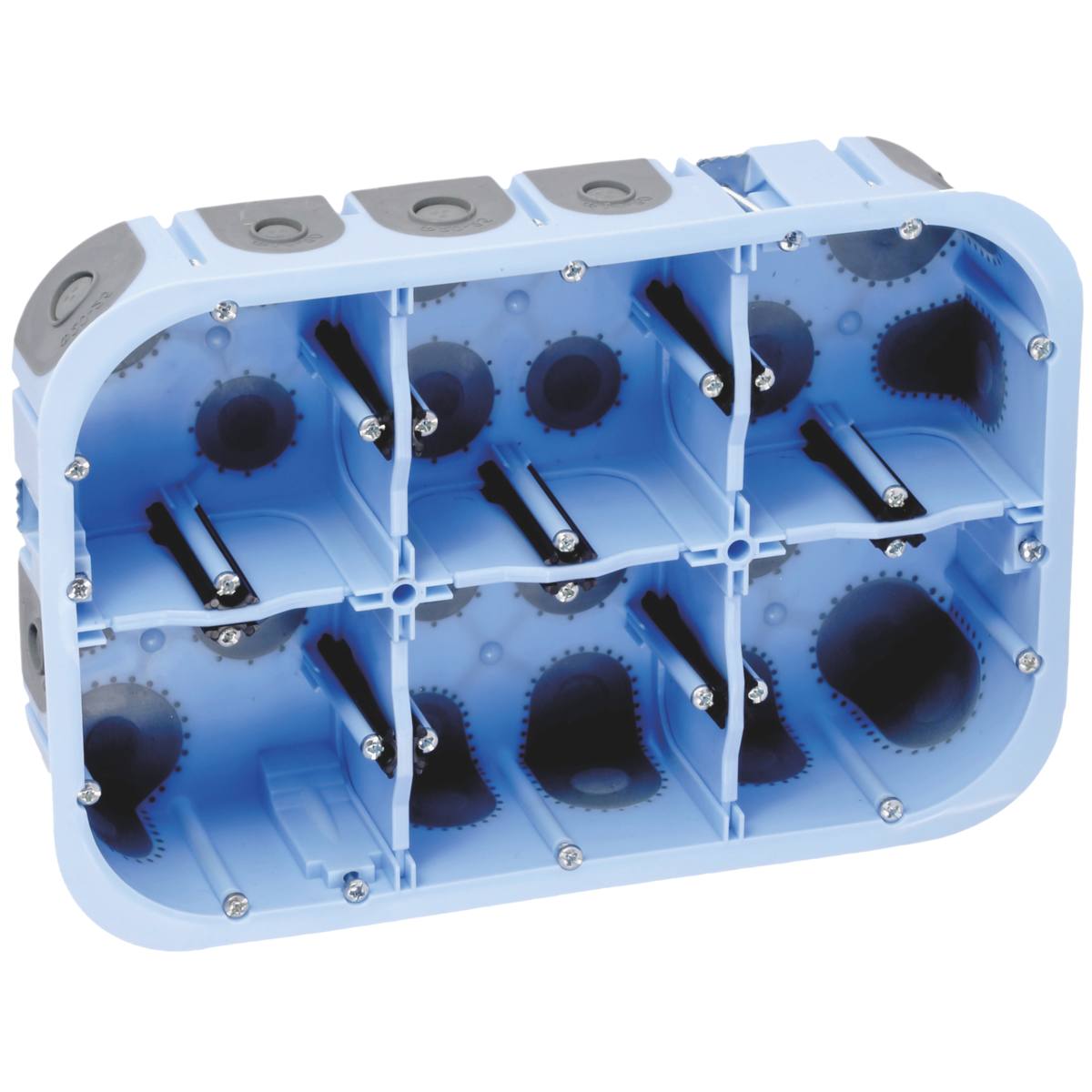 BOÎTE D'APPAREILLAGE ENCASTRÉE 2x3 POSTES Ø 67 P.50