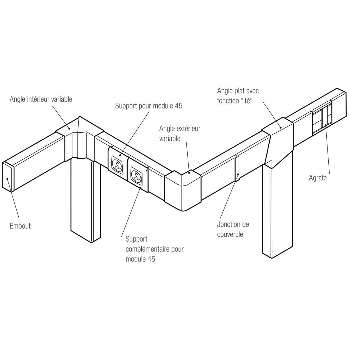 ANGLE INTÉRIEUR POUR MOULUREAXIS/LE 110x60