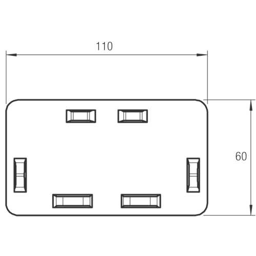 EMBOUT POUR MOULURE WDK 60x110