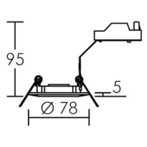 SPOT FIXE POUR PLAFOND - NICKELÉ BROSSÉ