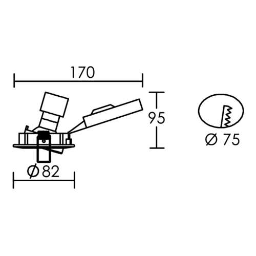 SPOT ORIENTABLE POUR PLAFOND - DORÉ