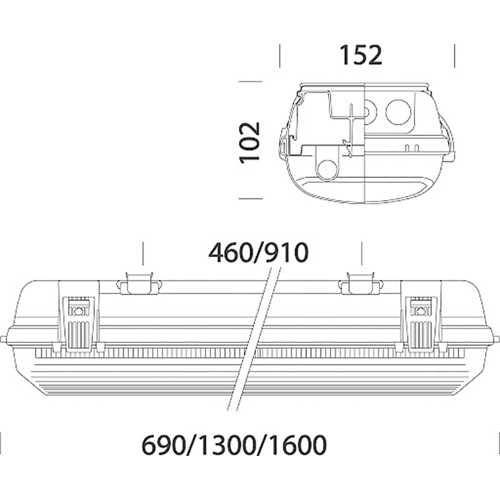 LUMINAIRE ÉTANCHE DOUBLE TUBE