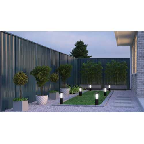 BORNE BASSE NOIRE 8W 3000K 420 LM HAUTEUR 400mm Ø100 IP66