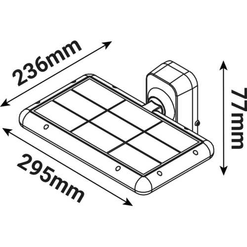 APPLIQUE MURALE SOLAIRE MUSCADET LED 15W/3000K-1950ml