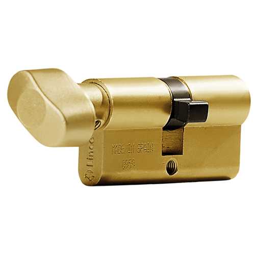 CYLINDRE C0 À BOUTON 70 + 30B LAITON POLI MÊME VARIURE