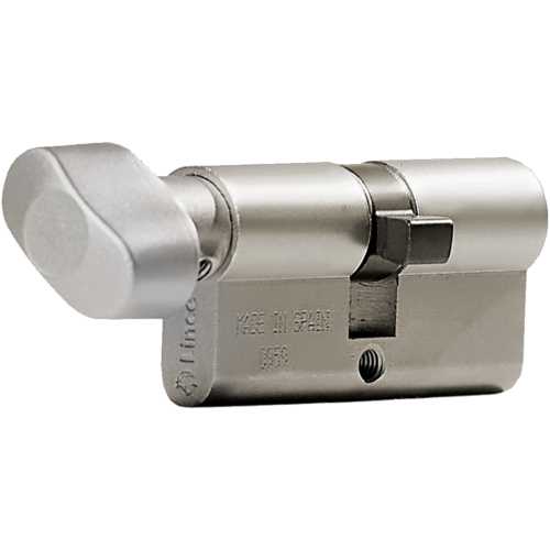 CYLINDRE C0 À BOUTON 45 + 45B LAITON NICKELÉ