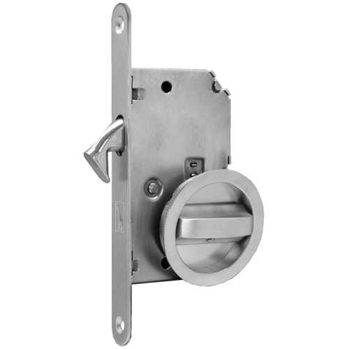 KIT SERRURE CONDAMNATION CHROMÉ MAT POUR PORTE À GALANDAGE