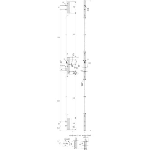 SERRURE MULTIPOINT PÊNES DORMANT ET DEMI-TOUR 6270