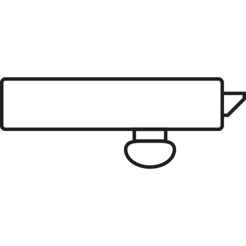 SERRURE DE GARAGE À CYLINDRE POUSSOIR ET BOUTON