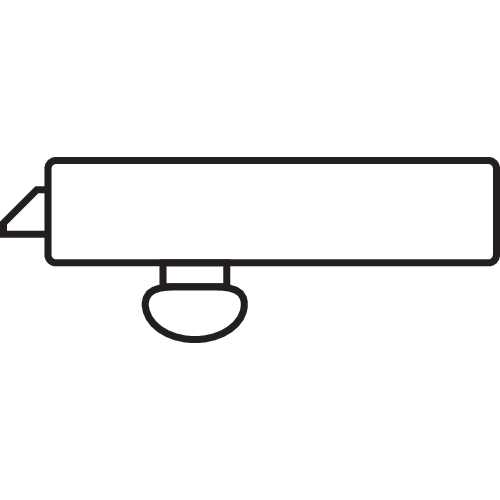 SERRURE DE GARAGE À CYLINDRE POUSSOIR ET BOUTON