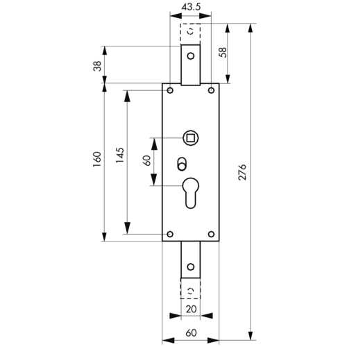 SERRURE DE PORTE DE GARAGE BASCULANTE