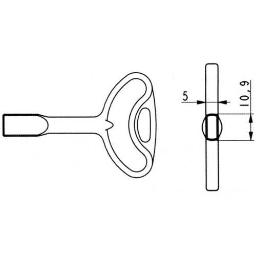 CLÉ RECTANGLE GDF