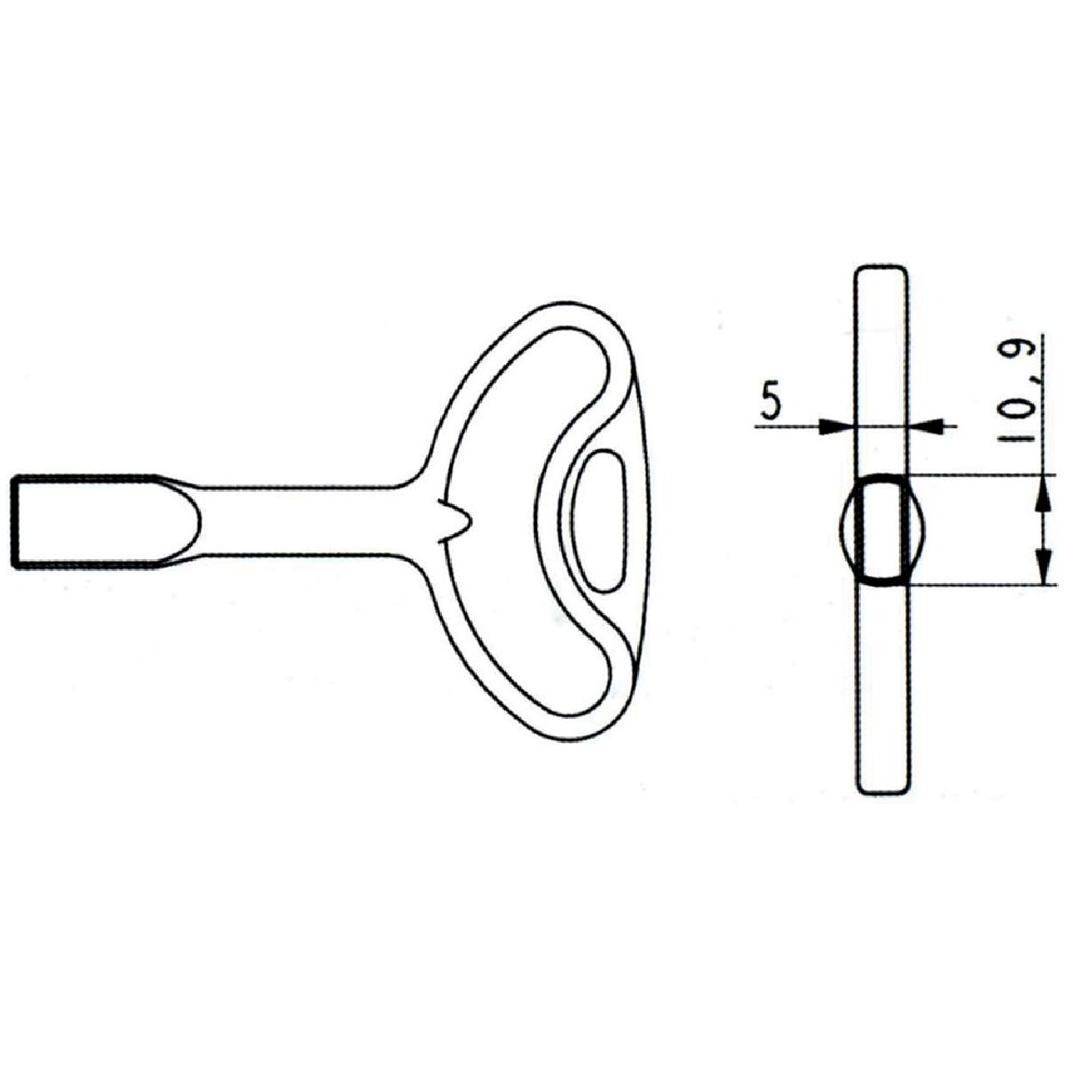 CLÉ RECTANGLE GDF
