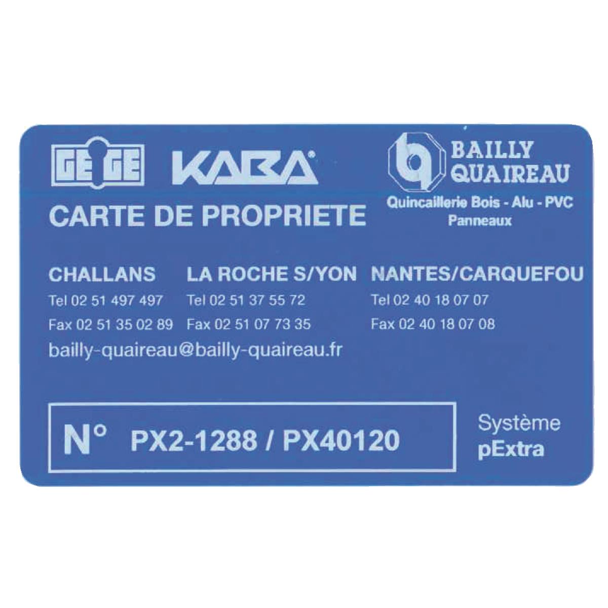 CYLINDRE À BOUTON 40 + 40B P'EXTRA LAITON NICKELÉ