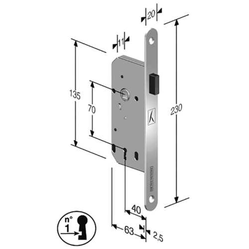 SERRURE MAGNÉTIQUE B-FRANCE CLÉ L