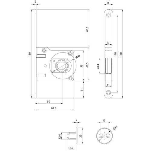 SERRURE PETIT COFFRE AUTOMATIQUE - AXE 50