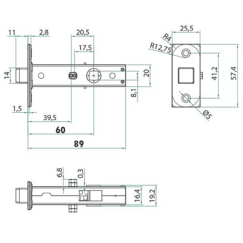 SERRURE À LARDER MAGNÉTIQUE B-LATCH NOIRE