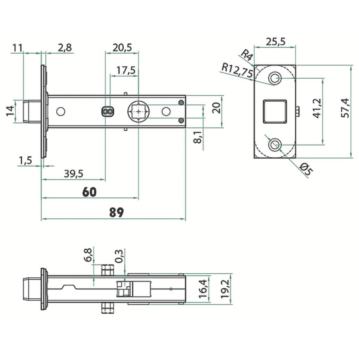 SERRURE À LARDER MAGNÉTIQUE B-LATCH NOIRE