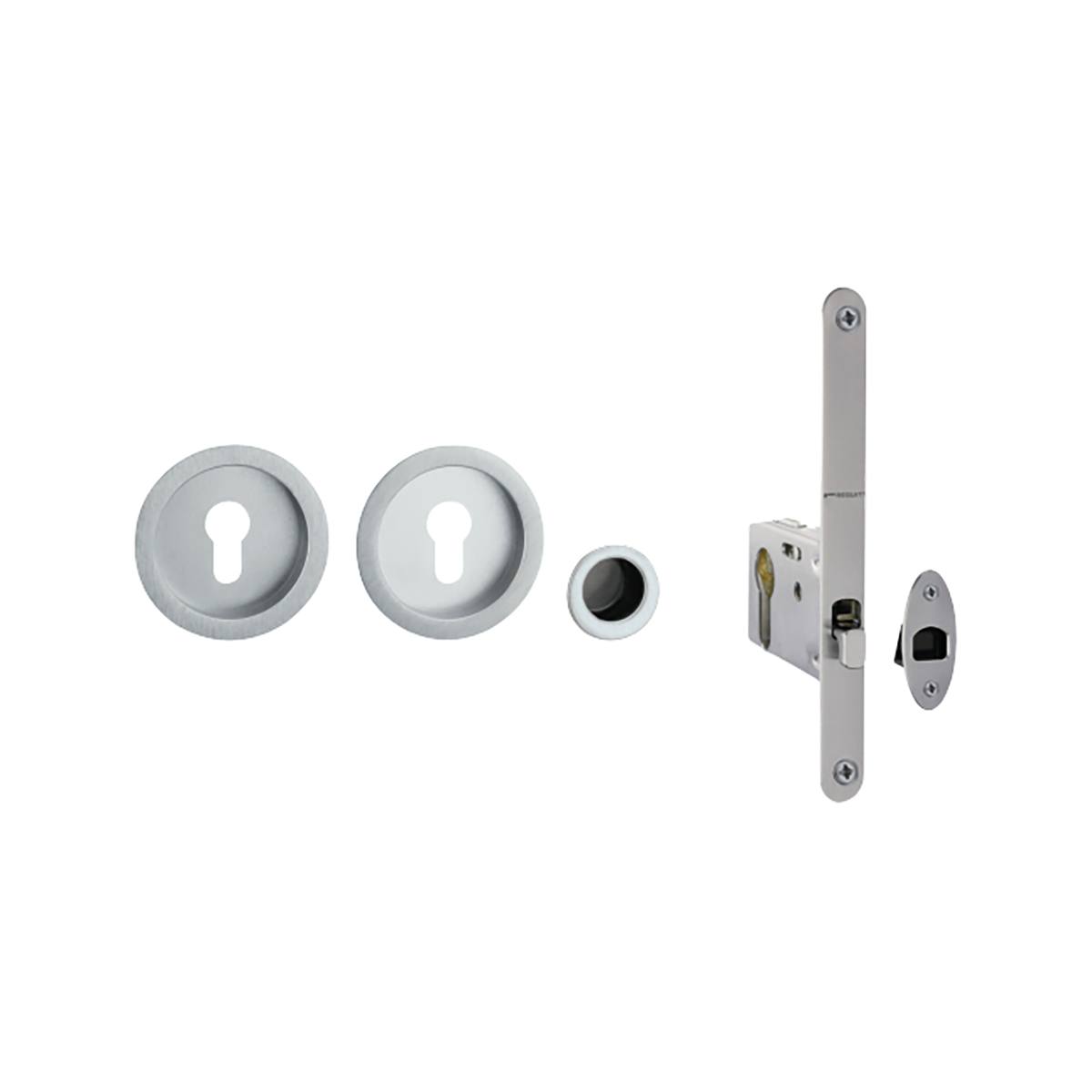 KIT SERRURE À CYLINDRE POUR PORTE À GALANDAGE