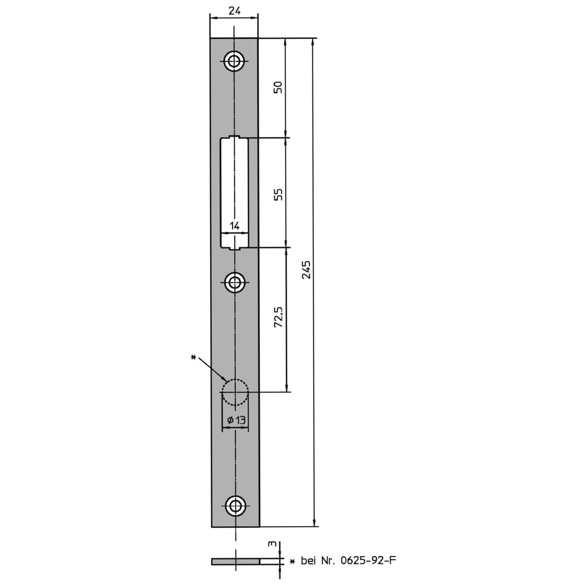 GÂCHE DE SERRURE 1 POINT À CROCHET