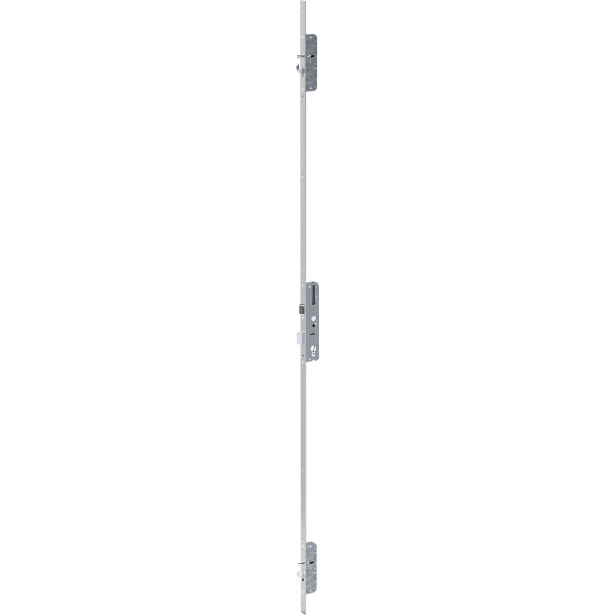 SERRURE 3 POINTS COFFRE 45 MM PÊNES DORMANTS BASCULANTS ET DEMI-TOUR 7765 T.U24