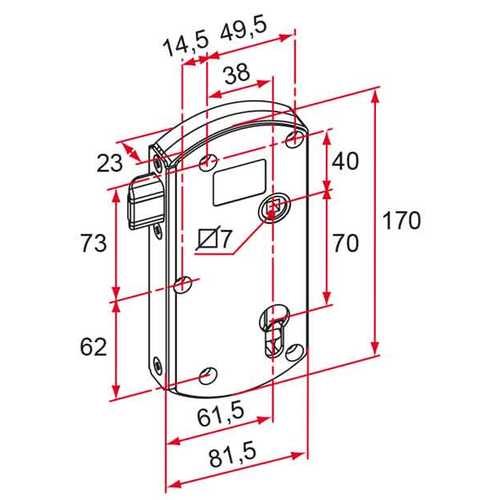 SERRURE DE PORTAIL OU PORTILLON BATTANT MODULOX