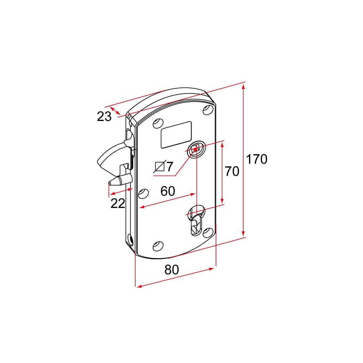 SERRURE DE PORTAIL COULISSANT MODULOX