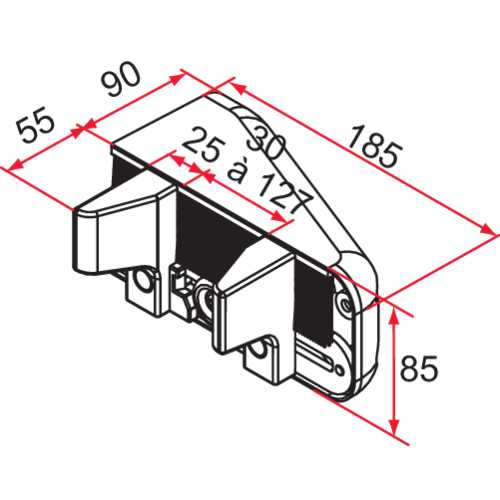 GÂCHE POUR PORTAIL COULISSANT MODULOX, GK et GJ
