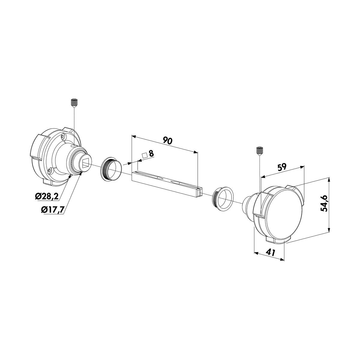 POIGNÉE DE SERRURE SÉCURITÉ ENFANTS - KIDLOC - POUR PORTILLON DE PISCINE