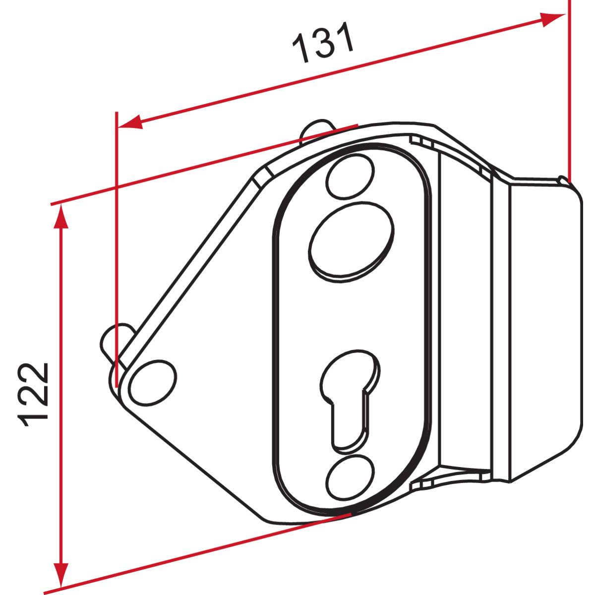 POIGNÉE POUR SERRURE DE GARAGE À DEMI-CYLINDRE, BOUTON POUSSOIR ET TIRAGE