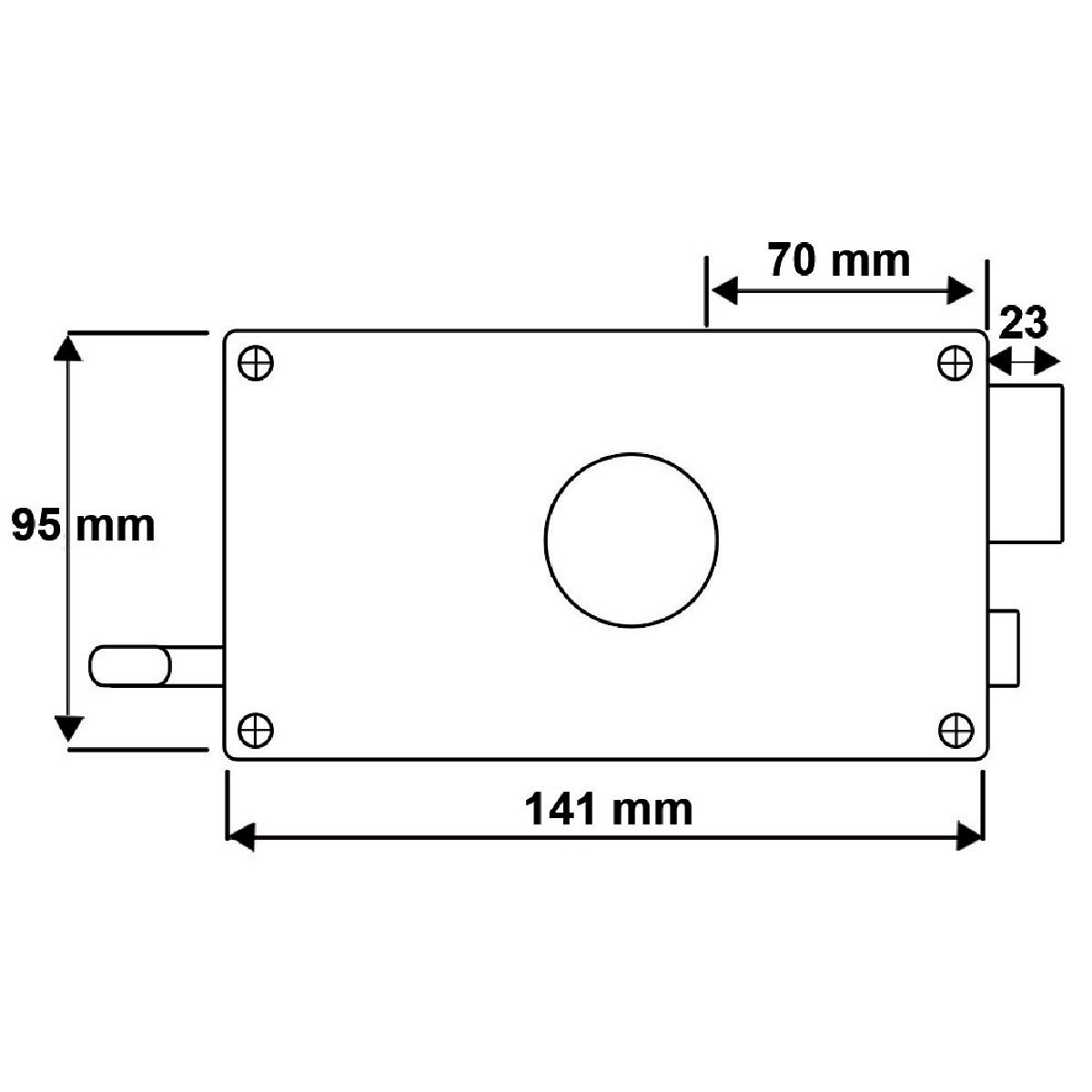SERRURE DE GARAGE À CYLINDRE, TIRAGE ET BOUTON