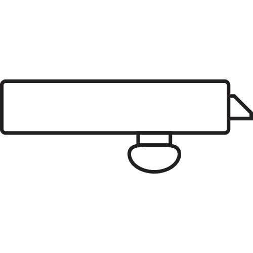 SERRURE DE GARAGE À CYLINDRE POUSSOIR ET BOUTON