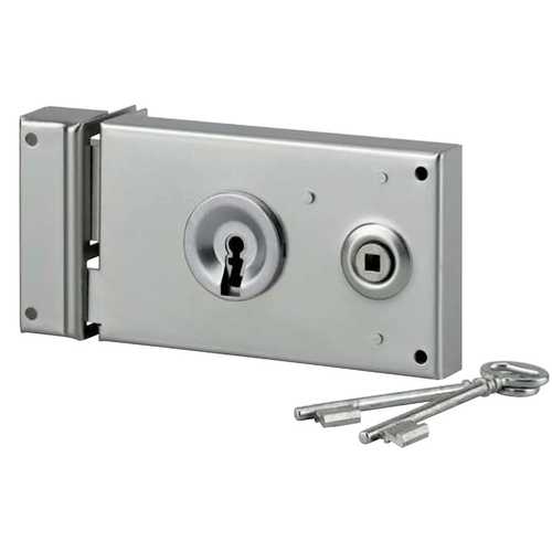 SERRURE HORIZONTALE À FOUILLOT GAUCHE POUR GRILLE ET PORTAIL