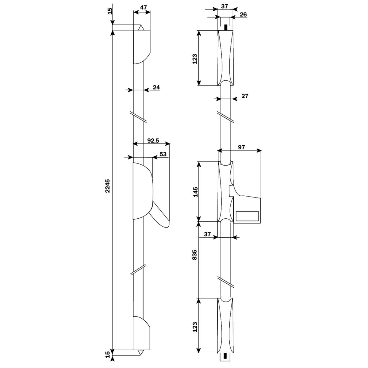 CRÉMONE 2 POINTS IDEA PAD-BOLT COUPE FEU