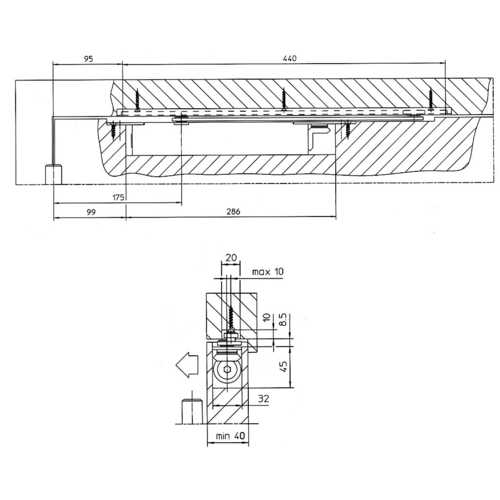 FERME-PORTE ENCASTRÉ BOXER