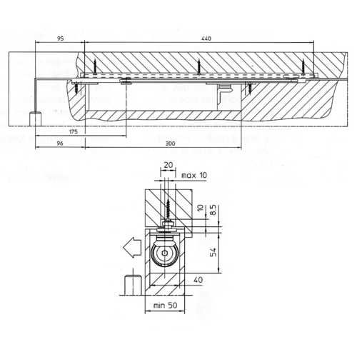 FERME-PORTE ENCASTRÉ BOXER